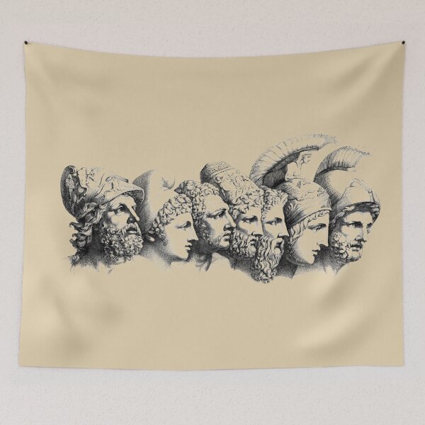 Item preview, Heroes of The Iliad (line style) designed and sold by DotorEaon.
