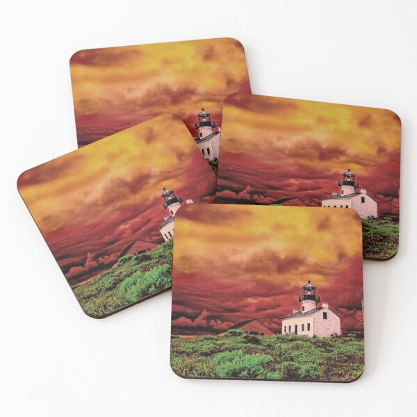 Item preview, Cabrillo Lighthouse in San Diego on a Stormy Day in Infrared designed and sold by ThomMorris.