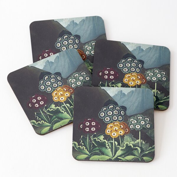 Item preview, Botanical Art Temple Of Flora Auriculas designed and sold by JoolyA.