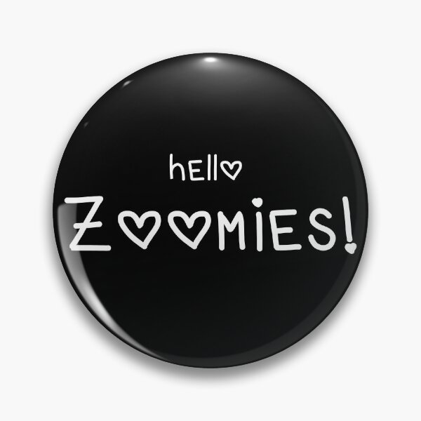 Item preview, Hello Zoomies! (with Hearts) on Black designed and sold by Whoopsidoodle.
