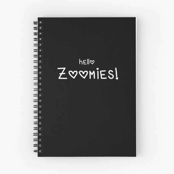 Item preview, Hello Zoomies! (with Hearts) on Black designed and sold by Whoopsidoodle.