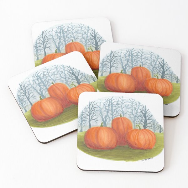 Item preview, Pumpkins in a Field  designed and sold by ReneeDixonArt.