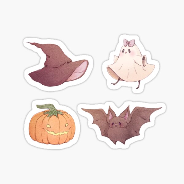 Four Cute Spooky Friends Sticker