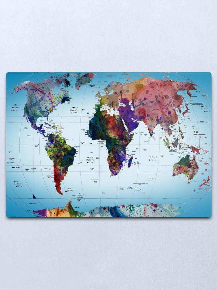 Alternate view of map Metal Print