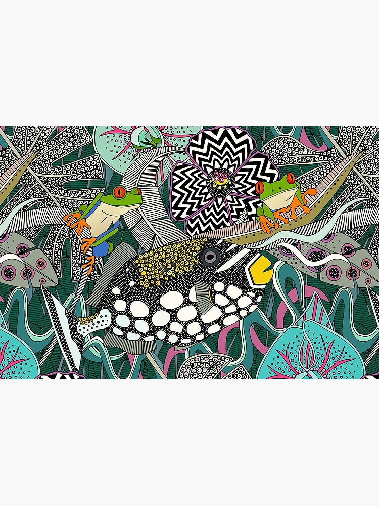 Thumbnail 6 of 6, Bath Mat, ASHA green designed and sold by scrummy.