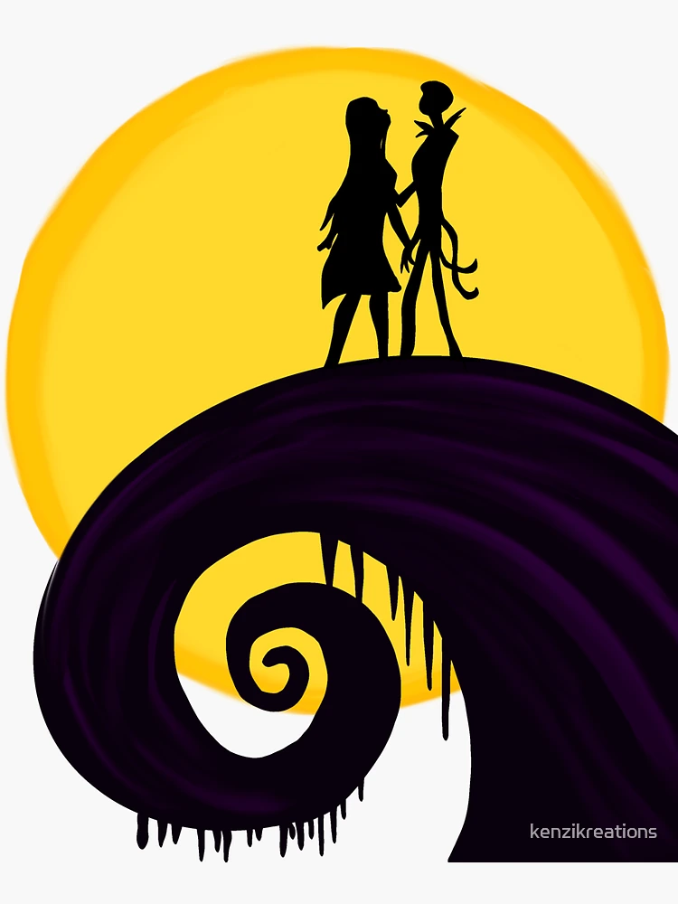 The Nightmare Before Christmas Jack & Sally Moon Silhouette Spoon Rest