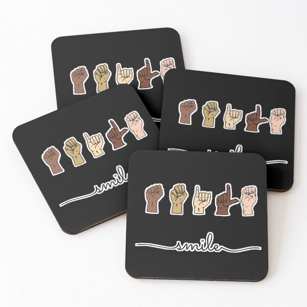Item preview, Smile ASL| sign language navy  designed and sold by OddPapayaStudio.