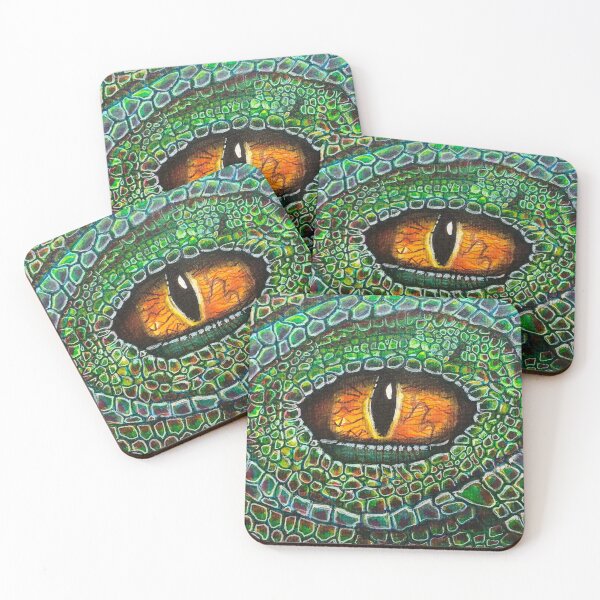 Item preview, Orange Eyed Green Dragon designed and sold by Lynn Harriet.