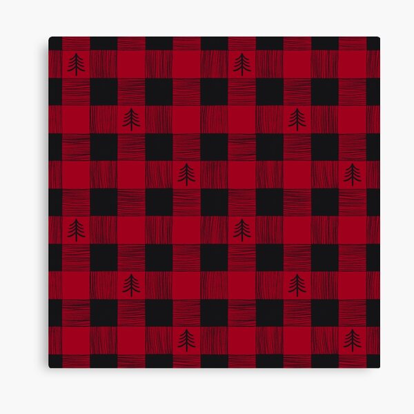 Cozy Forest Plaid Canvas Print