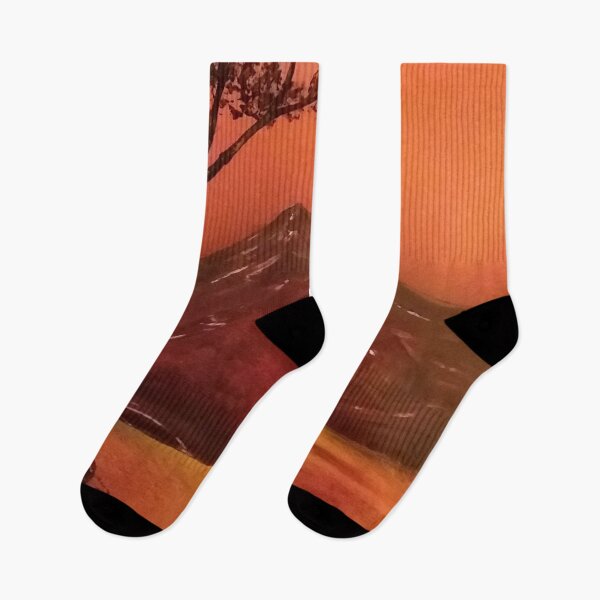 Item preview, Fire mountain sunset landscape designed and sold by edwardtiptonart.