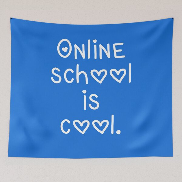 Item preview, Online School is Cool (with Hearts) designed and sold by Whoopsidoodle.