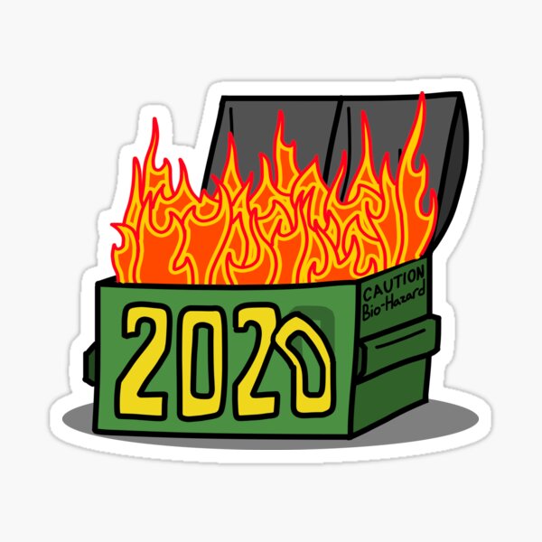 Aperçu de l'œuvre Dumpster Fire 2020 créée et vendue par Jacob Hickerson.