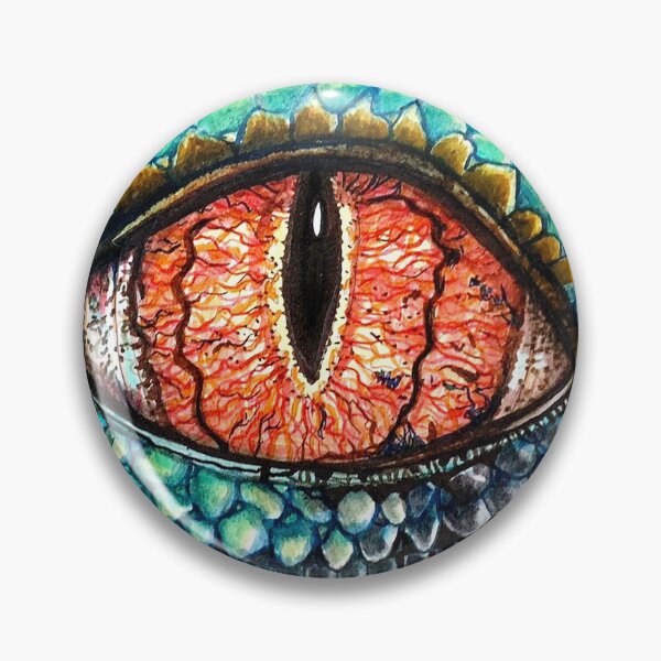 Item preview, Teal and Black Dragon with orange eye designed and sold by Lynn Harriet.