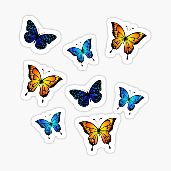 Item preview, Blue and Yellow Monarch Butterflies Value Set designed and sold by stareve.