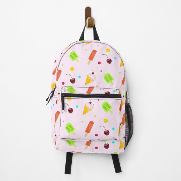 Item preview, Ice cream pattern strawberry cone with cherry , lemon and mango ice cream stick summer time candy, vegan ice creams, fruits ice creams designed and sold by SGS-.