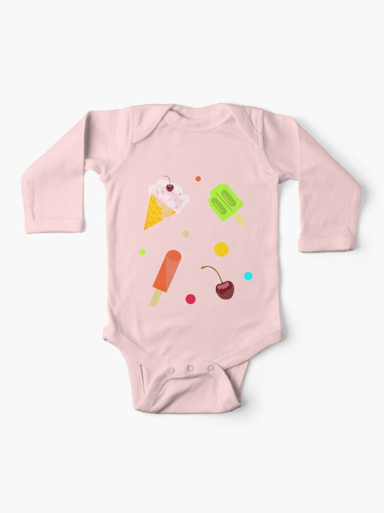 Ice Cream Pattern Strawberry Cone With Cherry Lemon And Mango Ice Cream Stick Summer Time Candy Vegan Ice Creams Fruits Ice Creams Baby One Piece By Sgs Redbubble Ice Cream Pattern Strawberry Cone With Cherry Lemon And Mango Ice Cream Stick Summer Time Candy Vegan Ice Creams Fruits Ice Creams Baby One Piece By Sgs Redbubble