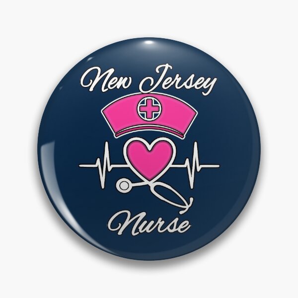 Item preview, New Jersey Nurse - Nurse Hat, Heart, and Stethoscope designed and sold by Drucifer76.