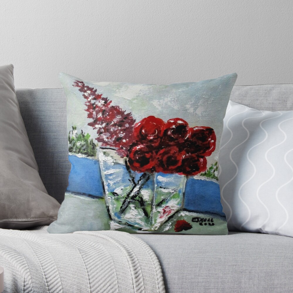 Window Bouquet No2. Throw Pillow