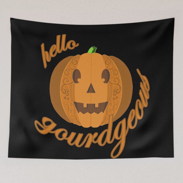 Item preview, Hello Gourdgeous Doodle Pumpkin designed and sold by MaryaMeerkat.