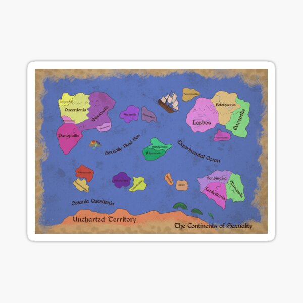 The Continents of Sexuality Sticker