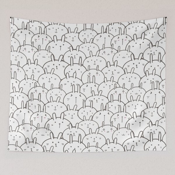 Item preview, Cute Doodle Cartoon Bunnies designed and sold by Vector Scout Lab.