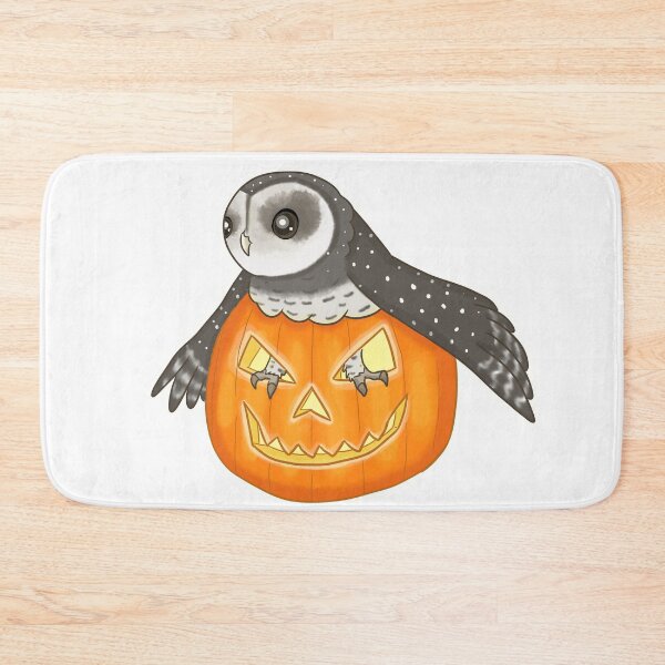 Item preview, Sooty Owl In A Jack-O-Lantern designed and sold by RaisedCrests.