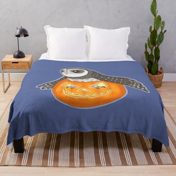 Item preview, Sooty Owl In A Jack-O-Lantern designed and sold by RaisedCrests.