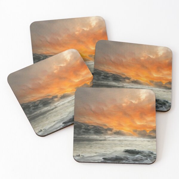 Item preview, Burning sunset sky designed and sold by Red Witch Art.