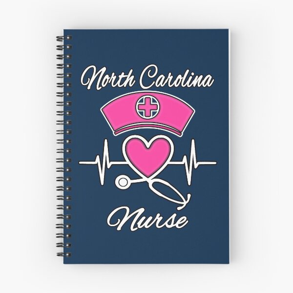 Item preview, North Carolina Nurse - Nurse Hat, Heart, and Stethoscope designed and sold by Drucifer76.
