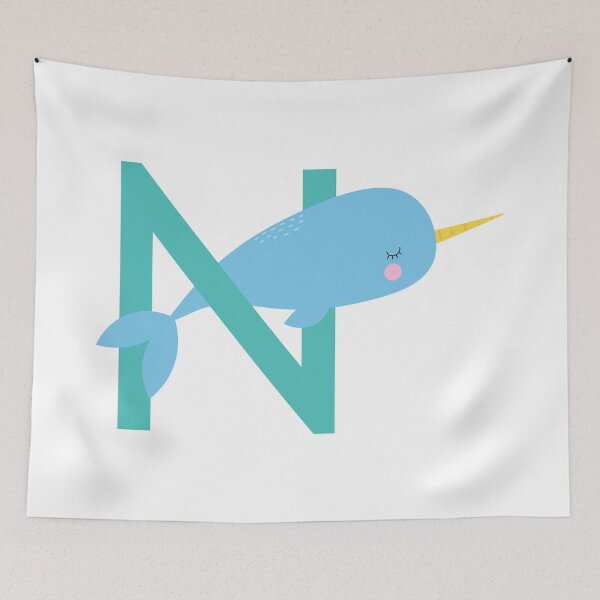 Item preview, Narwhal Letter N | Kids Alphabet designed and sold by SerendipityNow.