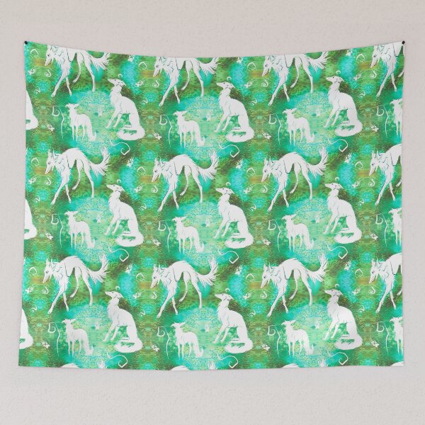 Item preview, Ghostly Silkens in Turquoise Sea designed and sold by LauraGarabedian.