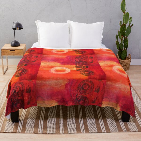 Item preview, Hand Painted Abstract Art Red Textures designed and sold by NancyMerkle.