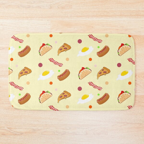 Item preview, Taco , pizza slice , bacon , eggs , hot dog sandwich pack fast food lovers ,dots pattern  designed and sold by SGS-.