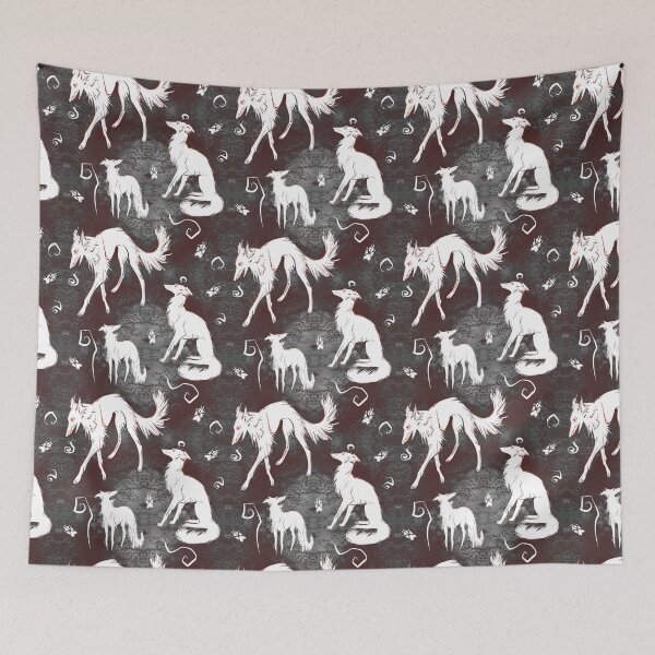 Item preview, Ghostly Silkens in Smoke with Red Eyes designed and sold by LauraGarabedian.