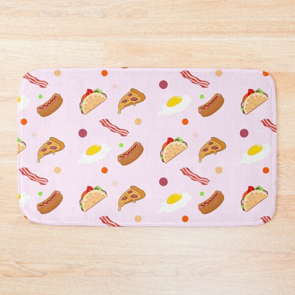 Item preview, Taco , pizza slice , bacon , eggs , hot dog sandwich pack fast food lovers ,dots pattern  designed and sold by SGS-.