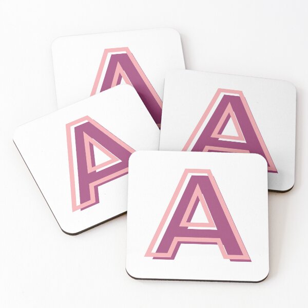 Item preview, pink and purple A letter designed and sold by charlyj___.