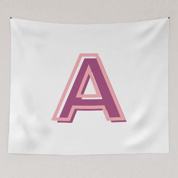 Item preview, pink and purple A letter designed and sold by charlyjovic.