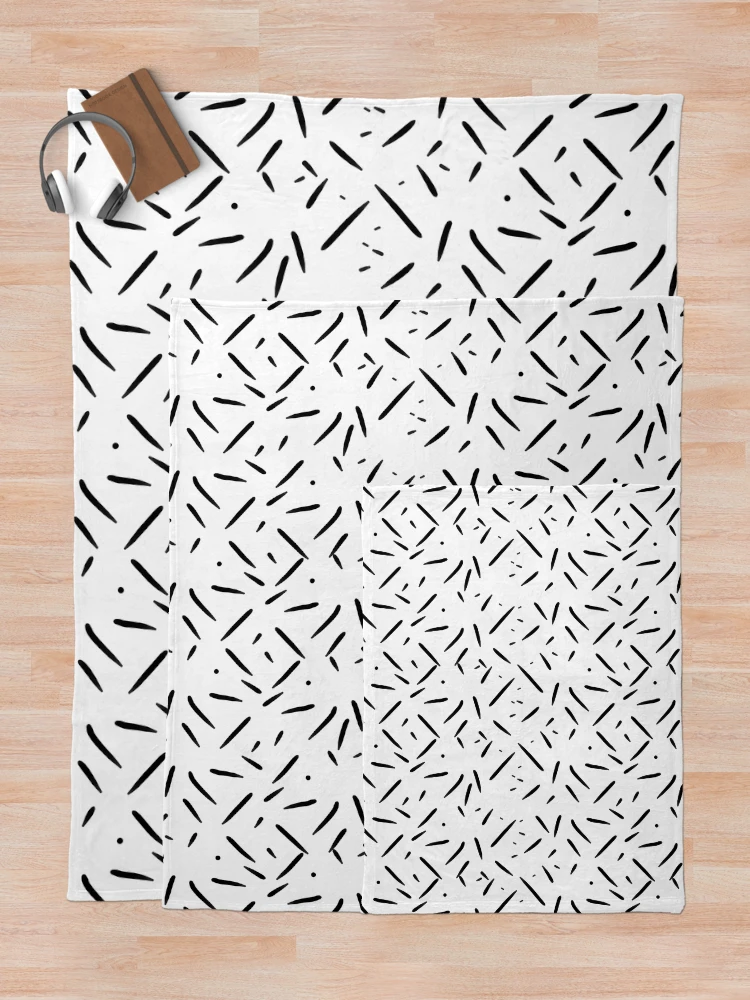 Thumbnail 5 of 6, Throw Blanket, Simple Geometric Ink Pattern designed and sold by NancyMerkle.
