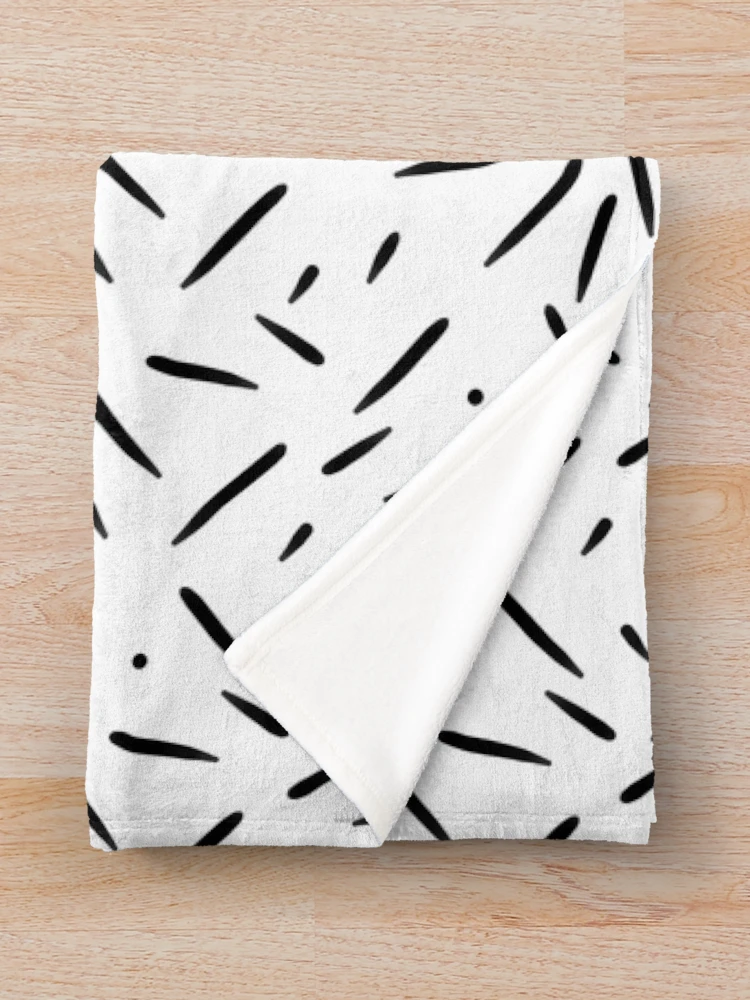 Thumbnail 3 of 6, Throw Blanket, Simple Geometric Ink Pattern designed and sold by NancyMerkle.