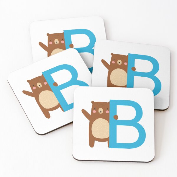 Aperçu de l'œuvre Ours lettre B | Alphabet pour enfants créée et vendue par SerendipityNow.