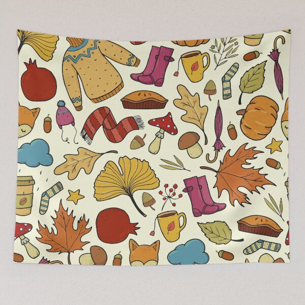 Item preview, Cozy Autumn Fall Season Elements designed and sold by Vector Scout Lab.