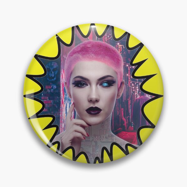 Item preview, Neon Cyberpunk Woman Outlined designed and sold by LassMagdalena.