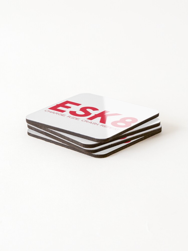 Thumbnail 4 of 5, Coasters (Set of 4), ESK8, Charge, Ride, Crash, Repeat. designed and sold by SilverFoxStore.