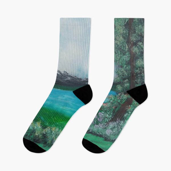 Item preview, Peaceful lake mountain view designed and sold by edwardtiptonart.