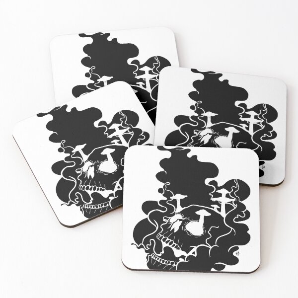 Item preview, Black on white skull designed and sold by bubbleartz.