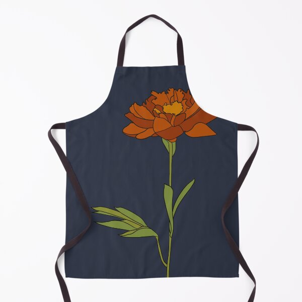 Item preview, Rust Red Carnation Flower with Navy Blue designed and sold by Aryeh Studio.