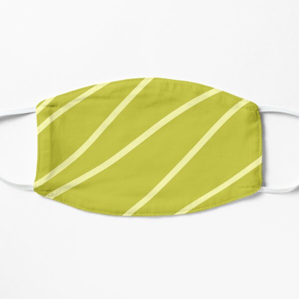 Simple Green Line Art Modern Minimalist Design Mask