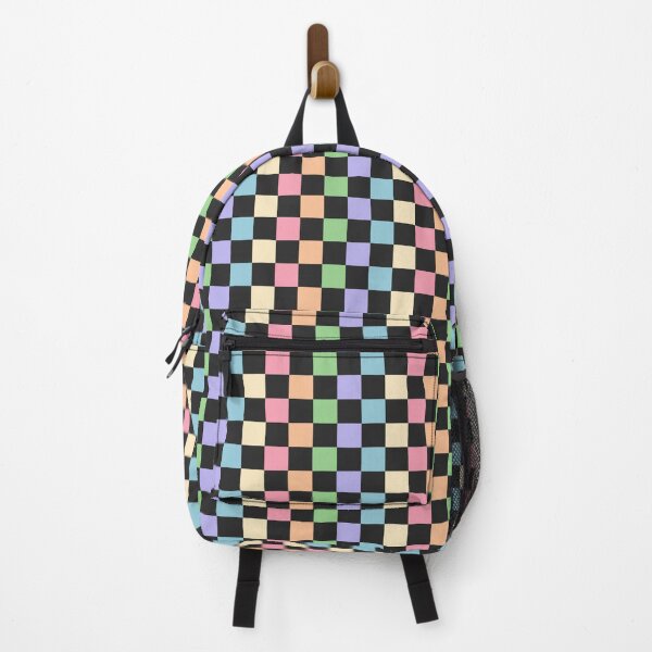 Rainbow checkered backpack new arrivals