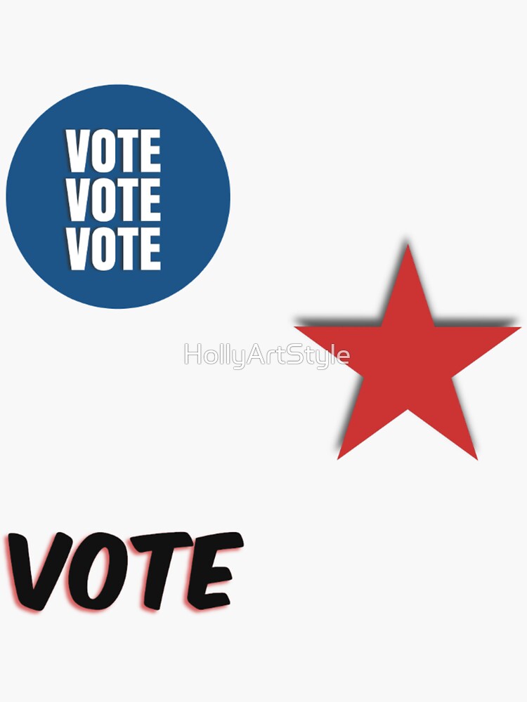 "VOTE Sticker Pack" Sticker for Sale by HollyArtStyle Redbubble