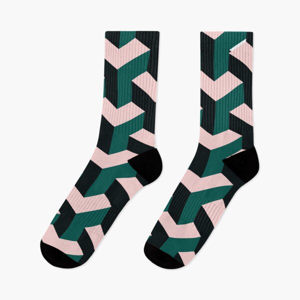 Item preview, Pink and Green Geometric Abstract designed and sold by PaperDreamPod.